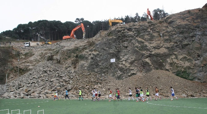 Trabzon'da tehlikeli antrenman Trabzon'da tehlikeli antrenman