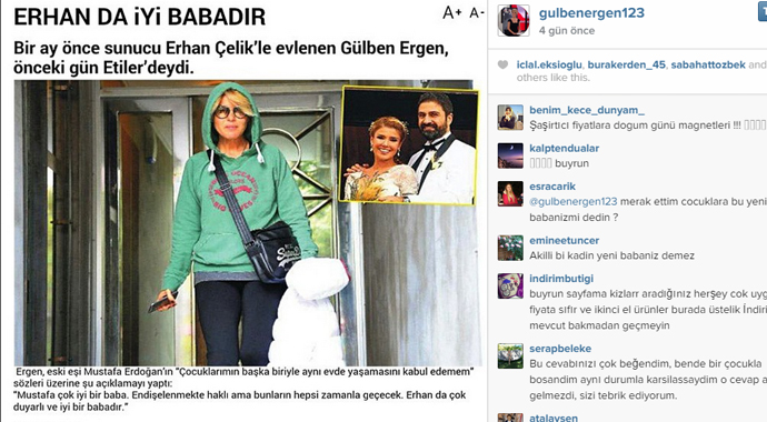 Gülben Ergen'den eski eşe teşekkür