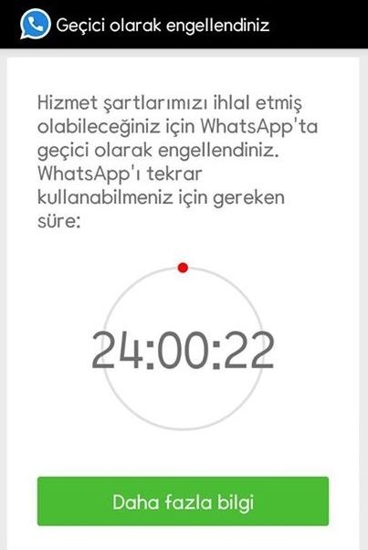 Whatsapp kullananlar dikkat! 24 saat erişim yasağı Whatsapp kullananlar dikkat! 24 saat erişim yasağı