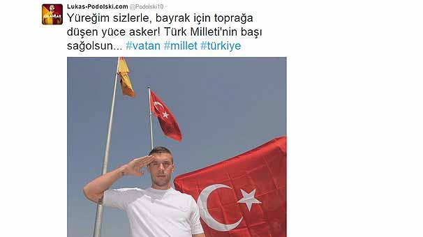 PKK'ya yakın kişilerden gelen mesajların ardından Podolski...