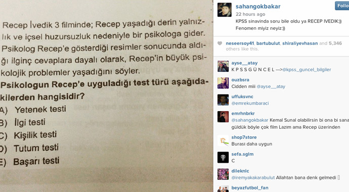 Recep İvedik KPSS sorusu oldu! Sosyal medya sallandı Recep İvedik KPSS sorusu oldu! Sosyal medya sallandı