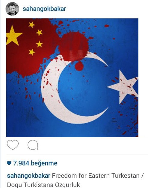 Şahan Gökbakar'dan Doğu Türkistan'a destek Şahan Gökbakar'dan Doğu Türkistan'a destek