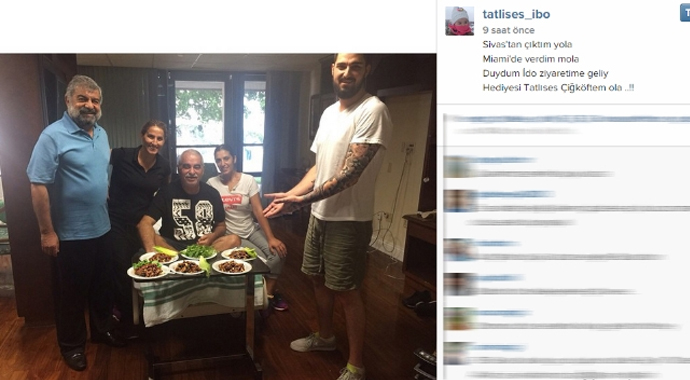 İbrahim Tatlıses hastane odasında çiğ köfte keyfi yaptı