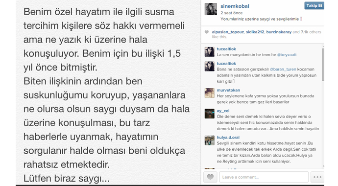 Sinem Kobal'dan Arda Turan'a cevap gecikmedi Sinem Kobal'dan Arda Turan'a cevap gecikmedi