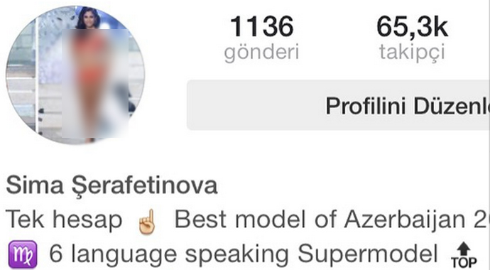 Sima Şerafettinova'nın Instagram skandalı