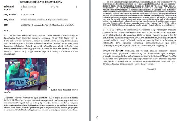 Gökhan Gönül'e küfretti men cezası aldı