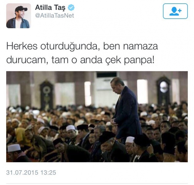 Atilla Taş'tan skandal Erdoğan tweeti! 