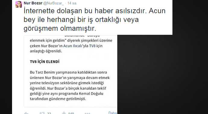 Nur Bozar'dan program açıklaması Nur Bozar'dan program açıklaması