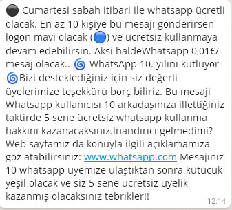 WhatsApp'ta gelen bu mesajla trollenebilirsiniz!