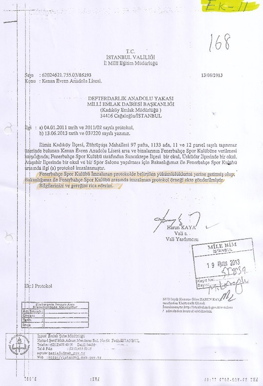 Fenerbahçe'den belgeli açıklama Fenerbahçe'den belgeli açıklama