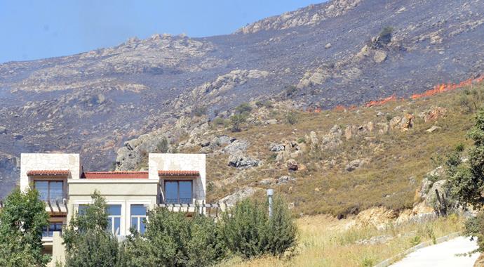 Bodrum'da korkutan yangın