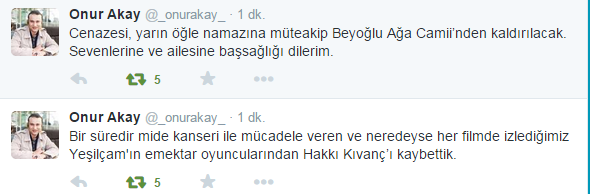 Yeşilçam'ın usta oyuncusu Hakkı Kıvanç hayatını kaybetti Yeşilçam'ın usta oyuncusu Hakkı Kıvanç hayatını kaybetti