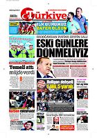 Türkiye Gazetesi e-gazete — 12 Haziran 2016