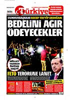 Türkiye Gazetesi e-gazete — 16 Temmuz 2016