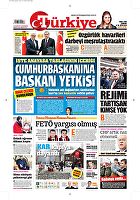 Türkiye Gazetesi e-gazete — 16 Kasım 2016
