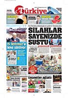 Türkiye Gazetesi e-gazete — 09 Temmuz 2017