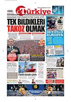 Türkiye Gazetesi e-gazete — 01 Haziran 2018