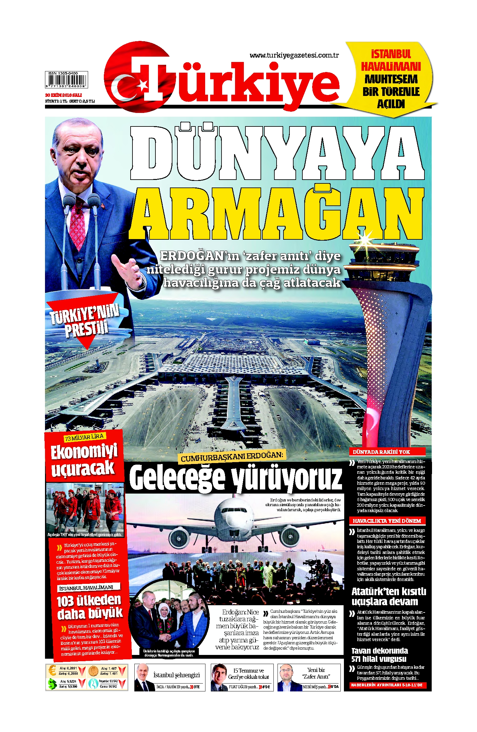 Türkiye Gazetesi e-gazete — 30 Ekim 2018