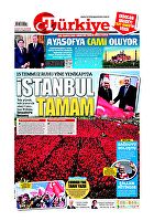 Türkiye Gazetesi e-gazete — 25 Mart 2019