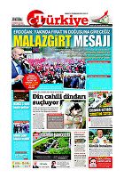 Türkiye Gazetesi e-gazete — 27 Ağustos 2019