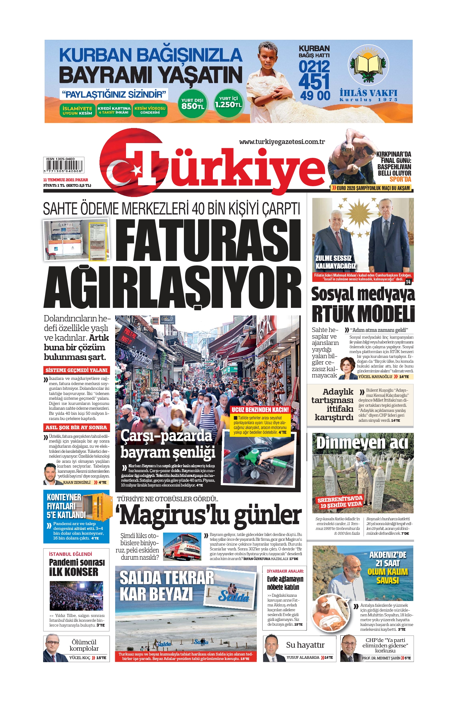 E-Gazete Ön Sayfa