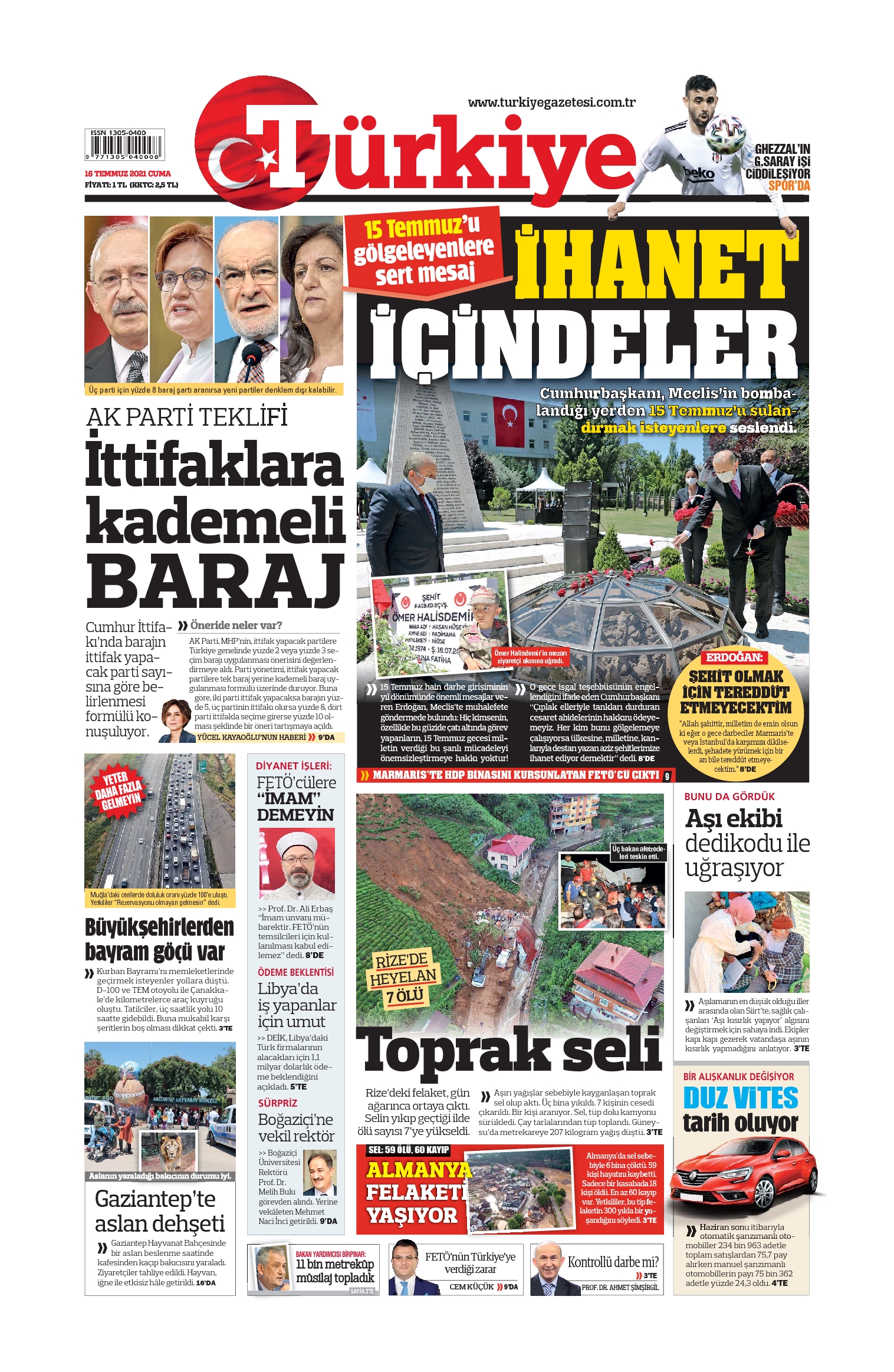 E-Gazete Ön Sayfa