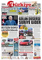 Türkiye Gazetesi e-gazete — 31 Temmuz 2024