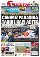 Türkiye Gazetesi e-gazete — 13 Temmuz 2025