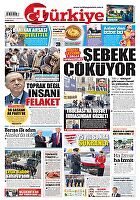 Türkiye Gazetesi e-gazete — 16 Ağustos 2025