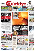 Türkiye Gazetesi e-gazete — 18 Ağustos 2025