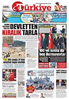Türkiye Gazetesi e-gazete — 31 Ağustos 2025