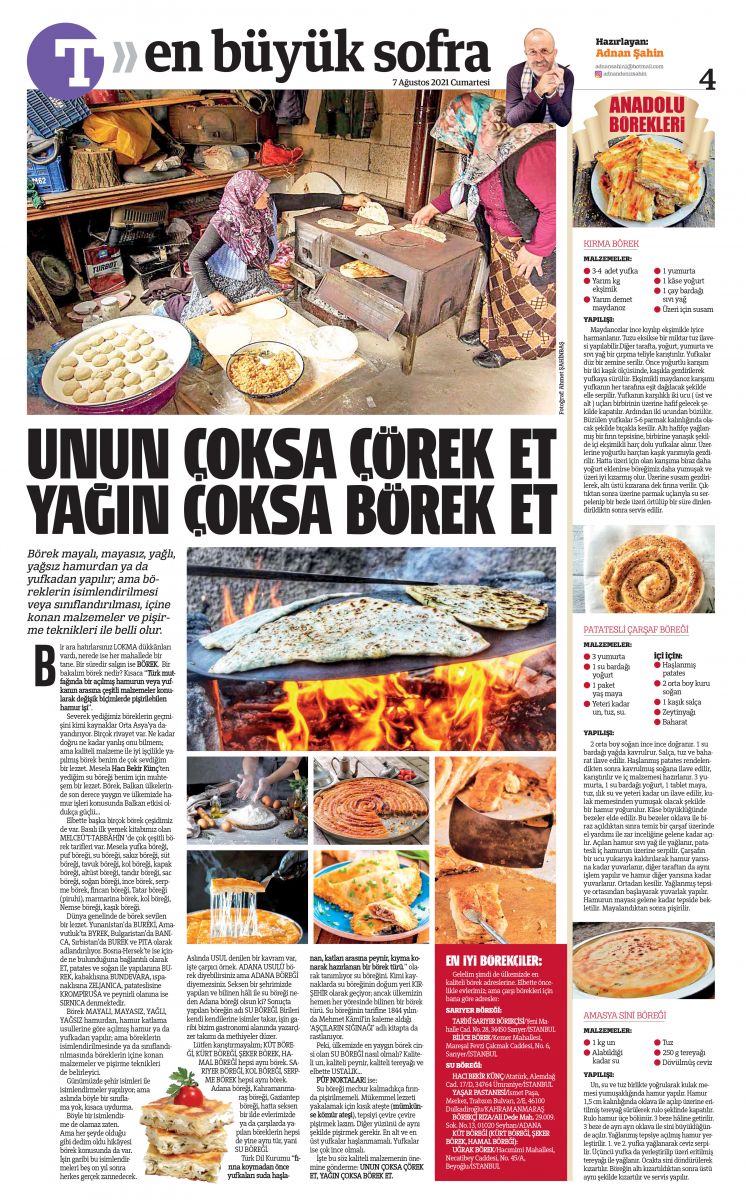 Adnan Şahin Unun çoksa çörek et yağın çoksa börek et TG